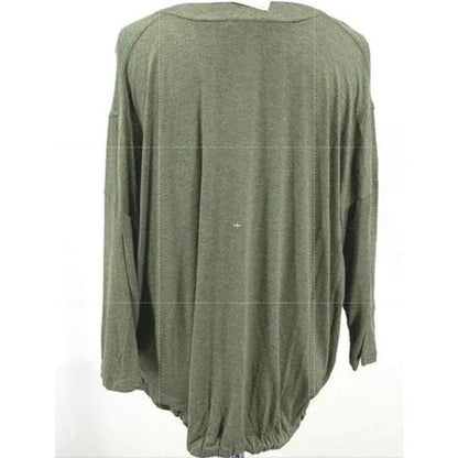 H by Bordeaux Drawstring Waist 3/4 Sleeve Top Sz XL/Extra Large in Sage NWT