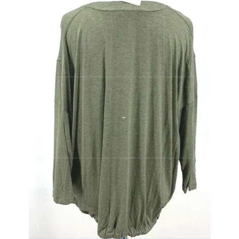 H by Bordeaux Drawstring Waist 3/4 Sleeve Top Sz XL/Extra Large in Sage NWT