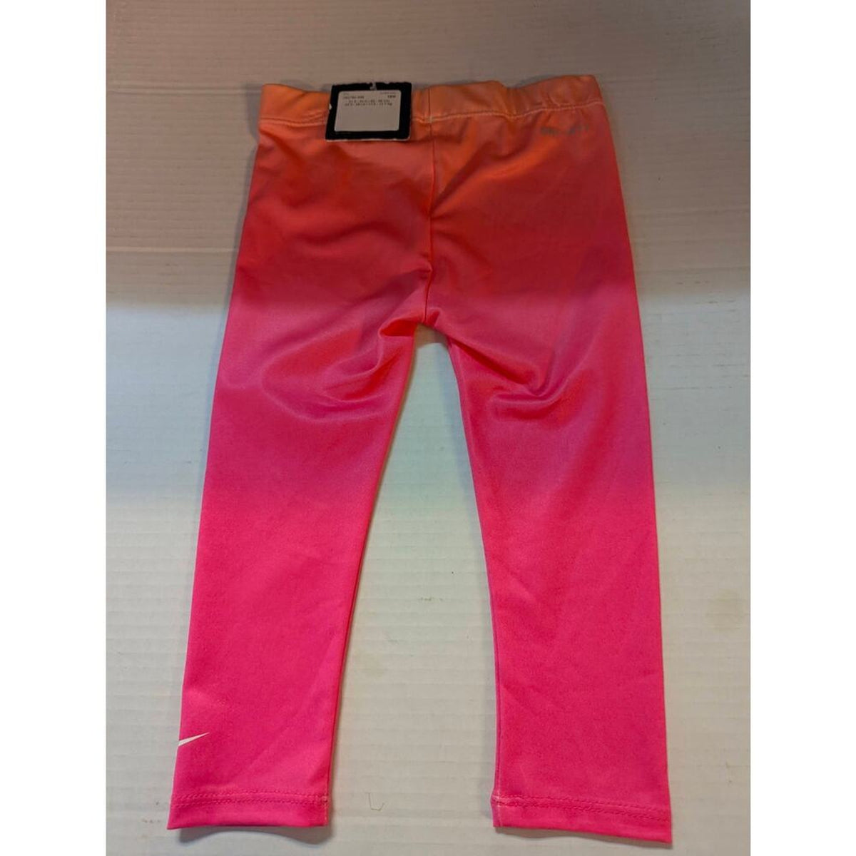 Nike Dri-FIT Toddler Girls Ombre Pink Orange Cropped Leggings 18M