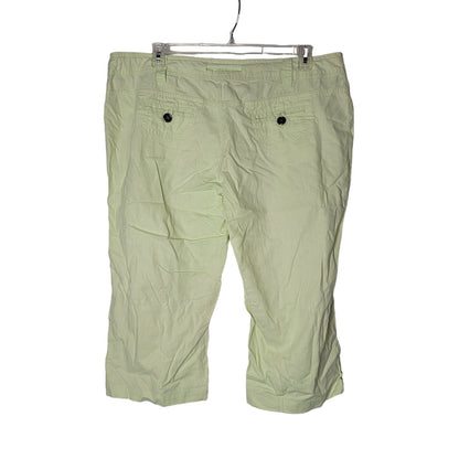 Papaya Size 20 womens linen Lime green clothes capri pants culottes