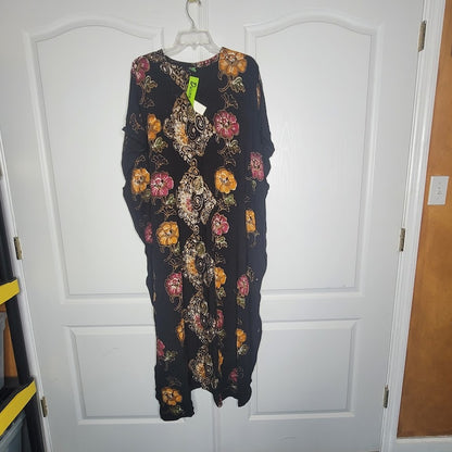 Womens House Dress ONE SIZE fits most Kaftan Beach CoverUp Cotton Colorful NEW