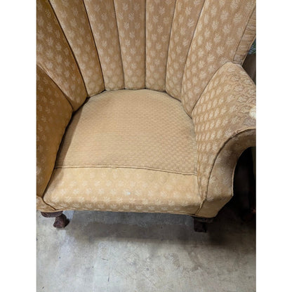 SECONDHAND SANDIES: gold fabric wingback chair VINTAGE