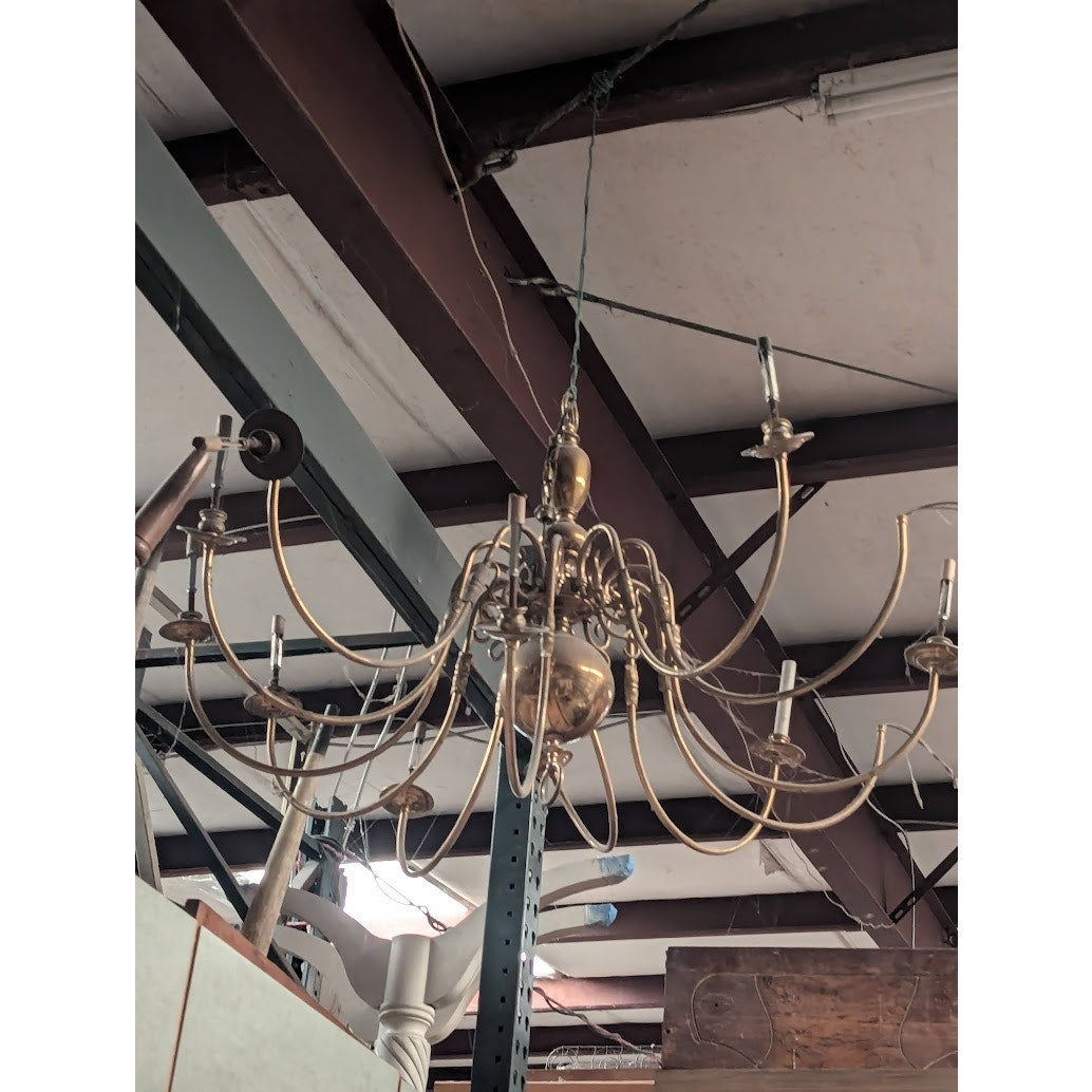 Secondhand Sandies: Two giant large hanging 12 arm brass chandelier Ceiling mount