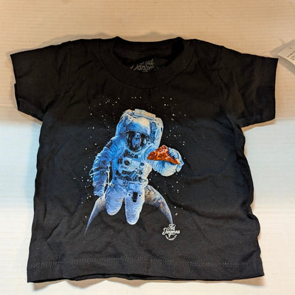 Streetwear Kid Dangerous Black Astronaut Graphic T-Shirt NWT Size 2