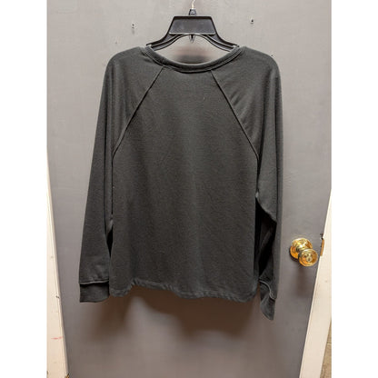 Circle X Size Womens 1X Gray long sleeve top sweatshirt NEW crew neck pullover