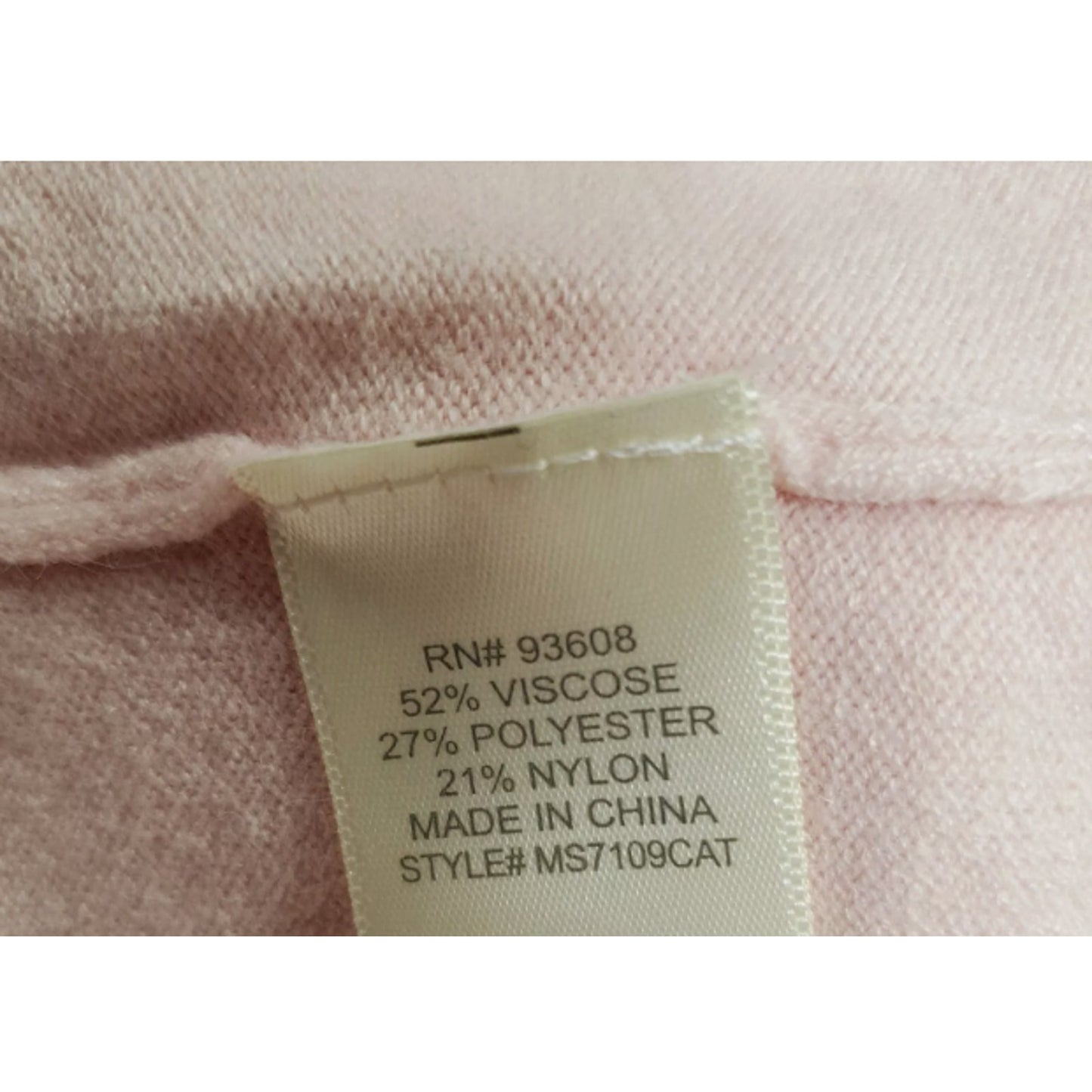 Matty M Blush Pink Embellished Crewneck Long Sleeves Sweater Size MEDIUM NEW