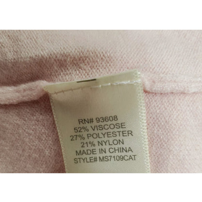 Matty M Blush Pink Embellished Crewneck Long Sleeves Sweater Size MEDIUM NEW