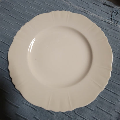 MacBeth-Evans Depression Glass Salad Plate 4 Cream Fine Porcelain Scalloped edge