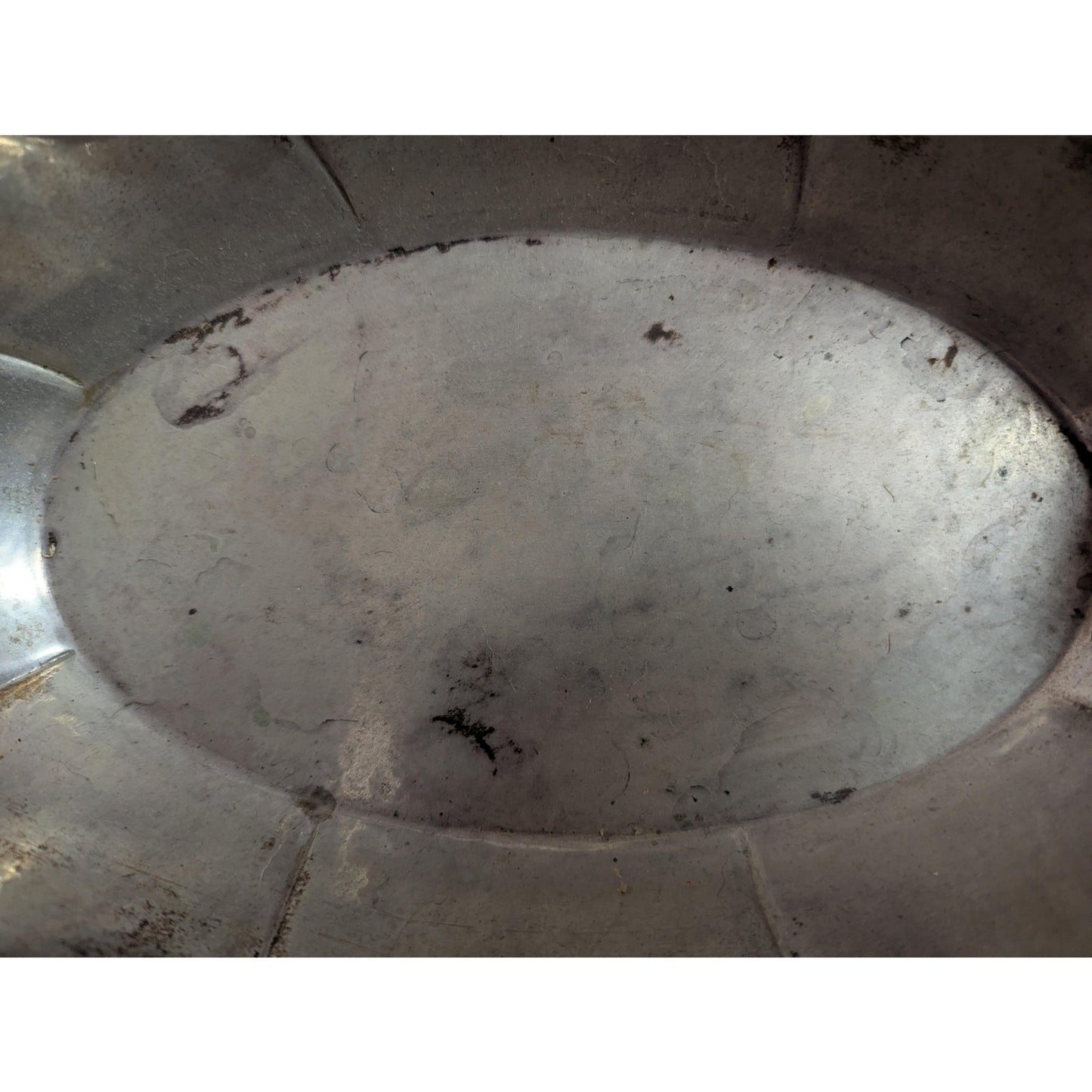Vintage Antique Silver Plated Scalloped Oval Serving Bowl Fluted Dish
