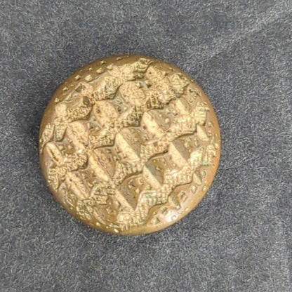 LOT P of 10 Antique Vintage Victorian Brass Mixed Materials Buttons ESTATE FIND