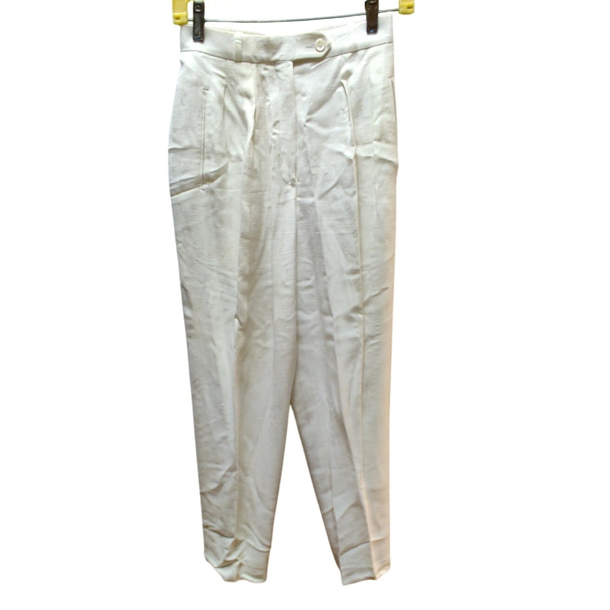 Liz Claiborne Collection White Pleated Lined Trousers Size 4