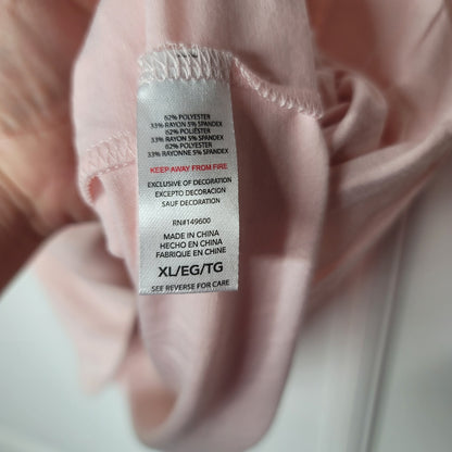 Flora XL lightweight short sleeve casual Light Pink top