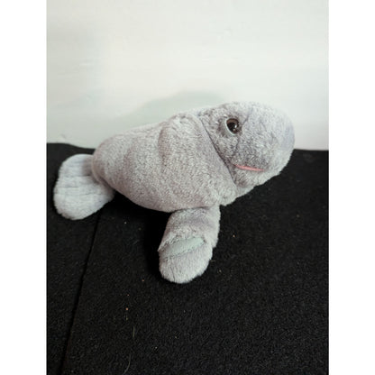 Vintage SeaWorld Manatee Plush Grey Stuffed Animal Souvenir