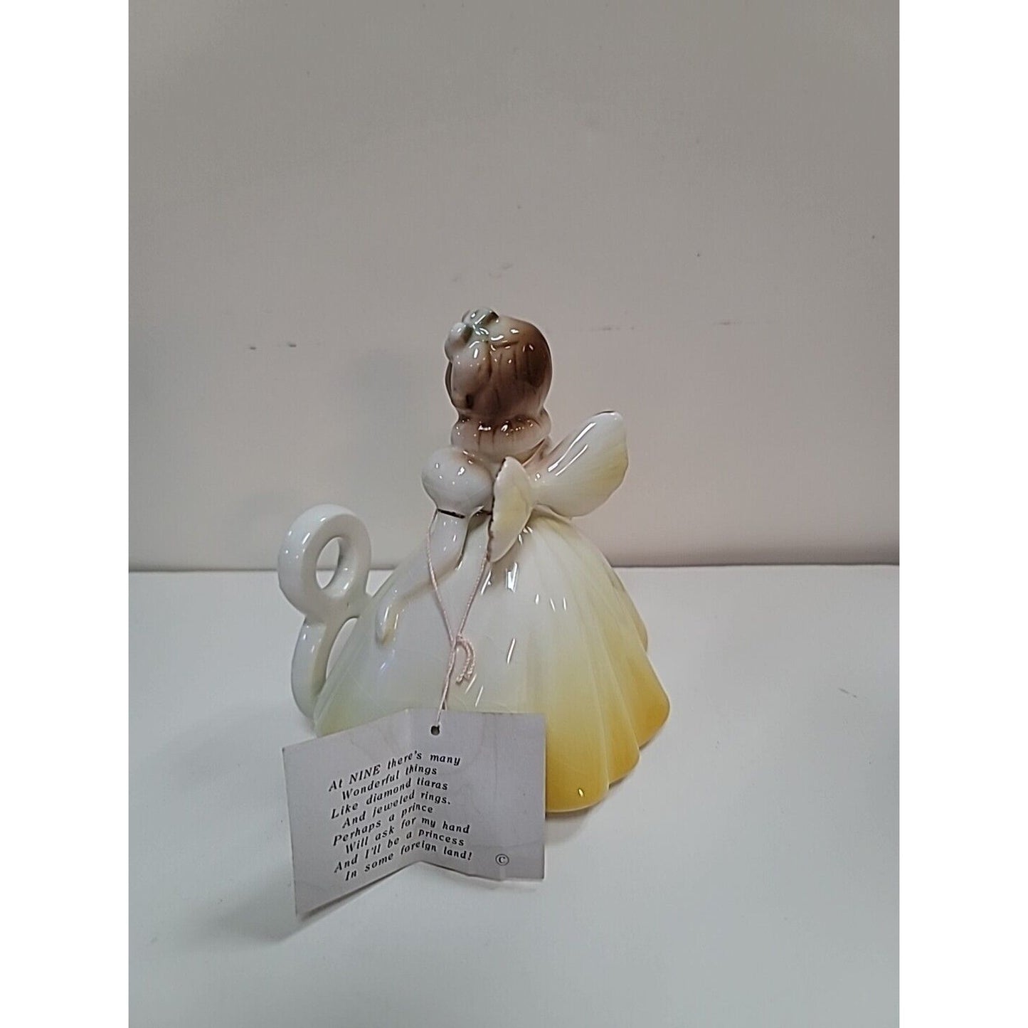Josef Originals Birthday Angel Girl Figurine AGE 8 Year Old w/Tag and Sticker