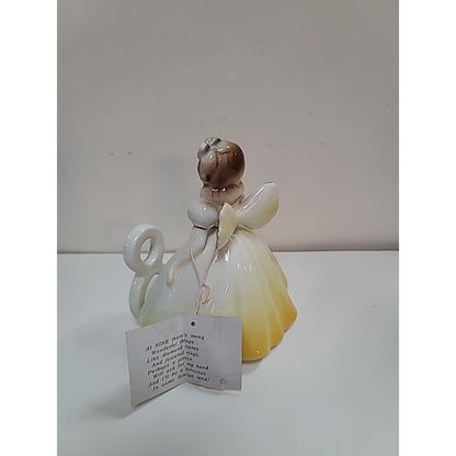 Josef Originals Birthday Angel Girl Figurine AGE 8 Year Old w/Tag and Sticker