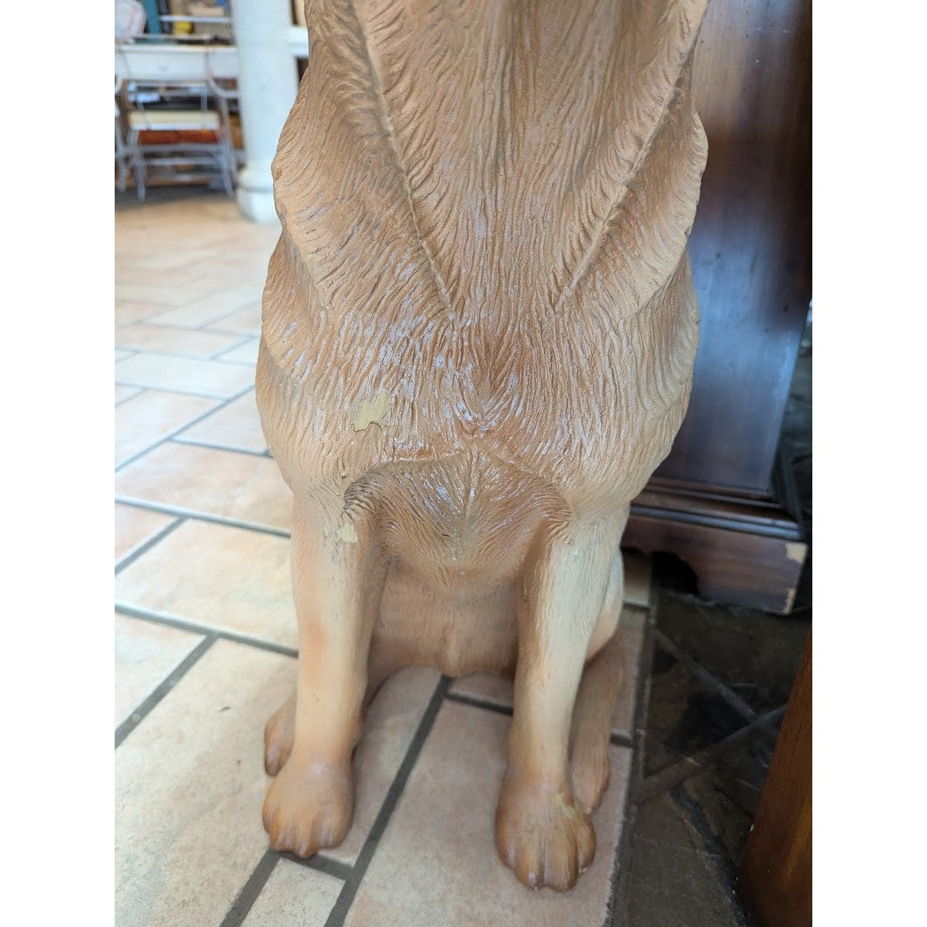 Secondhand Sandies: 26" tall Yellow labrador Sitting Dog polyresing statue retriever
