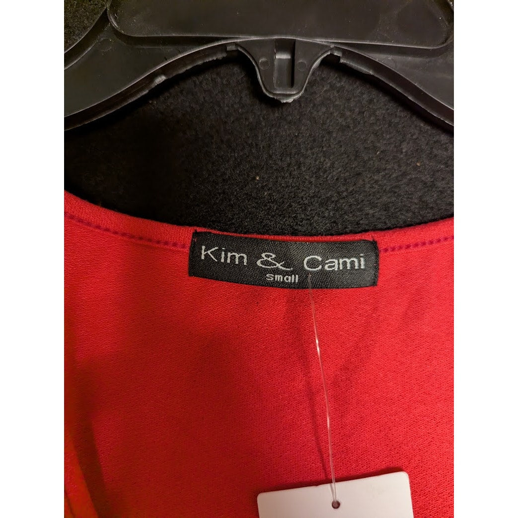 Kim & Cami Size Small Cold Should Hot Pink Blouse short sleeve top