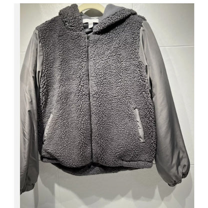 Z by Zella NEW Fleece Hooded Full zip Jacket pOckets Charcoal Gray Size XS NEw