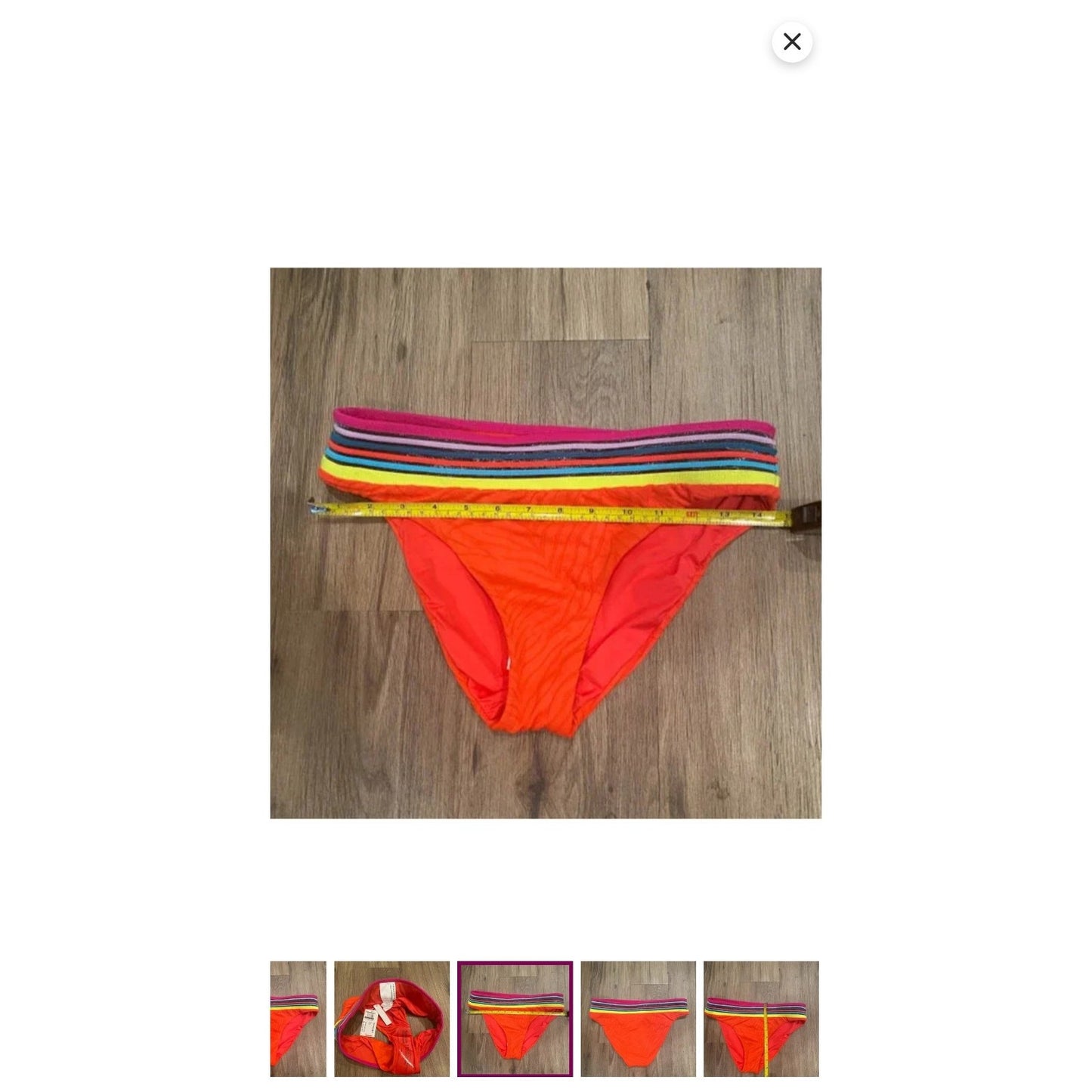 NWT Trina Turk Zebra Poppy Textured Hipster Swimsuit Bikini Bottom Size 8 NEW