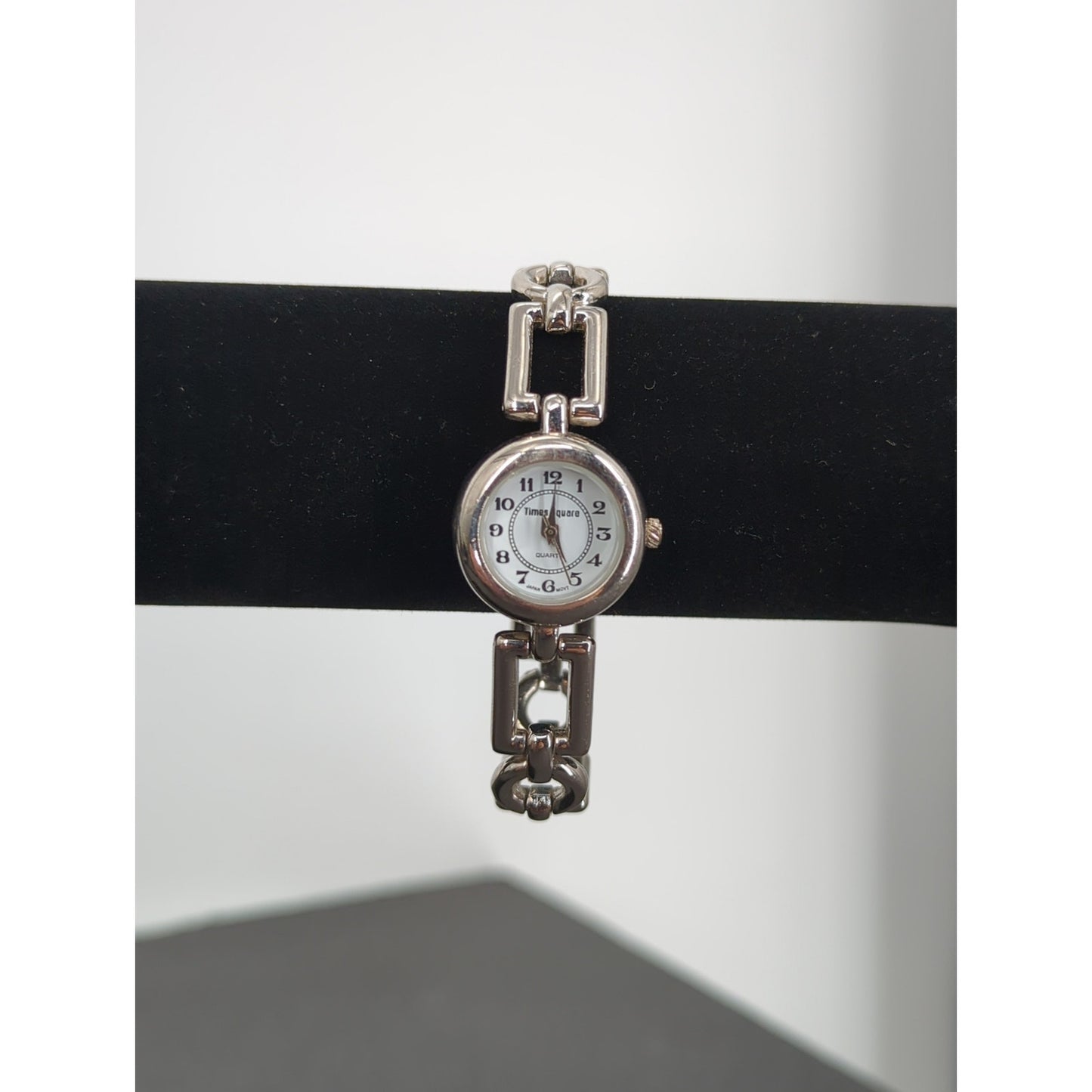 Vintage Times Square Geometric Bracelet Watch Silver Needs battery