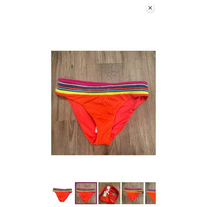 NWT Trina Turk Zebra Poppy Textured Hipster Swimsuit Bikini Bottom Size 8 NEW