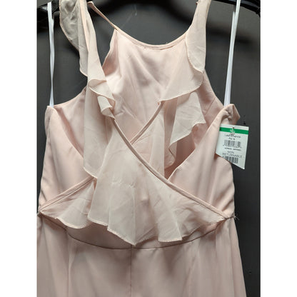 Dessy Collection Style No. 3022 Blush Ruffle-Back Formal Maxi Dress - Size 8 NWT