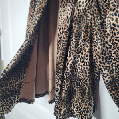 Connected Woman Leopard Cheetah Print Open Front Jacket 2X