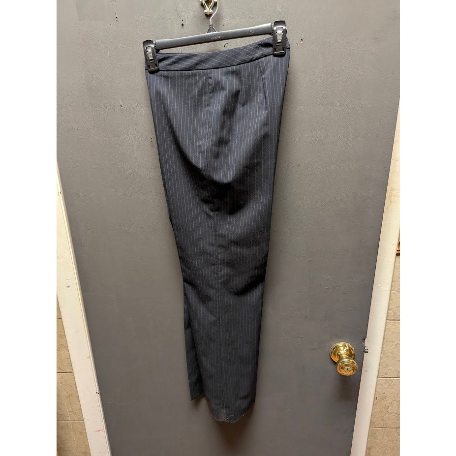 Alex Marie Navy Blue Pinstripe trouser Career Size 2P boot cut flat front