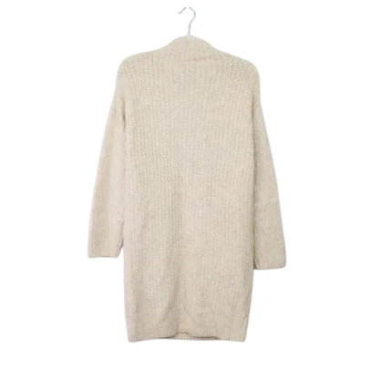 TOPSHOP Ivory Cream Chunky Cable Knit Mock Neck Sweater Dress LARGE 12US 44EUR