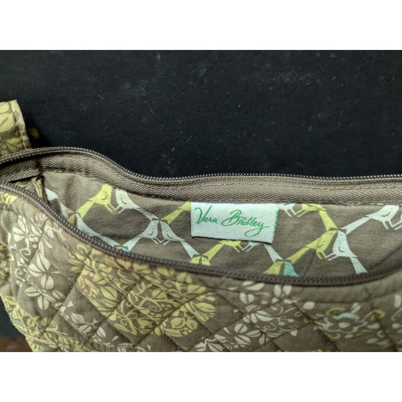 Vera Bradley Sittin in a Tree Sling bag crossbody purse washable Green birds