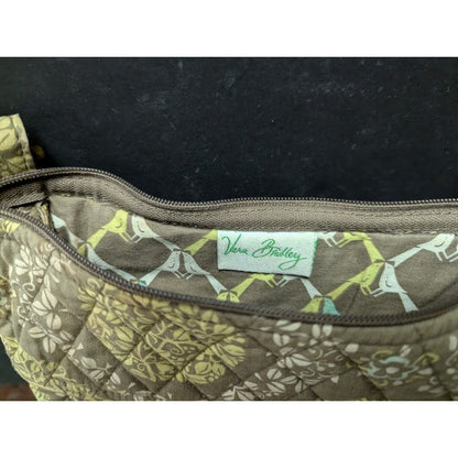 Vera Bradley Sittin in a Tree Sling bag crossbody purse washable Green birds