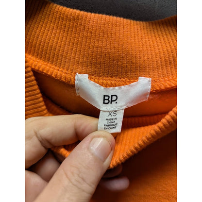 BP. Red Orange Dip Dye Ombre Size XS New Sweatshirt Long Sleeve mock neck