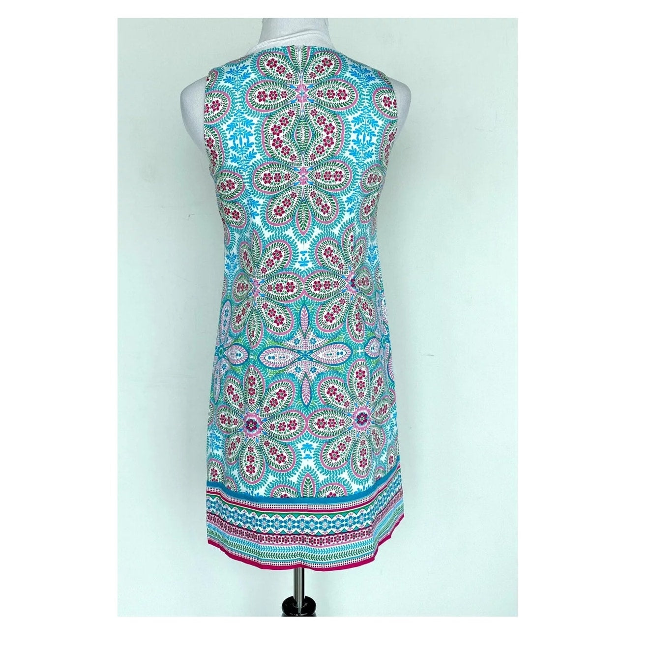 London Style Collection Fit & Flare Dress Knee Length Multicolor Floral Size 16