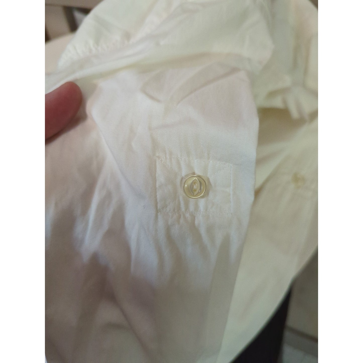 Lauren Ralph Lauren Small Petite White Button Up Roll Tab Sleeves Shirt