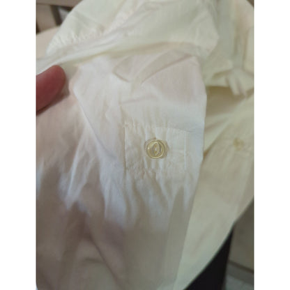 Lauren Ralph Lauren Small Petite White Button Up Roll Tab Sleeves Shirt