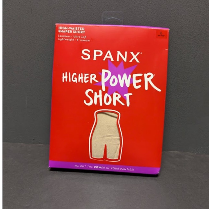 Spanx NEW High Waisted Shaper 6" inseam Short Large soft Nude Shade Seamless