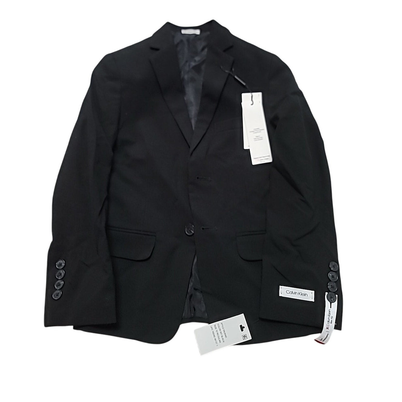NWT Calvin Klein Boys Black Dress Blazer Size 10 Jacket Formal wedding slim fit