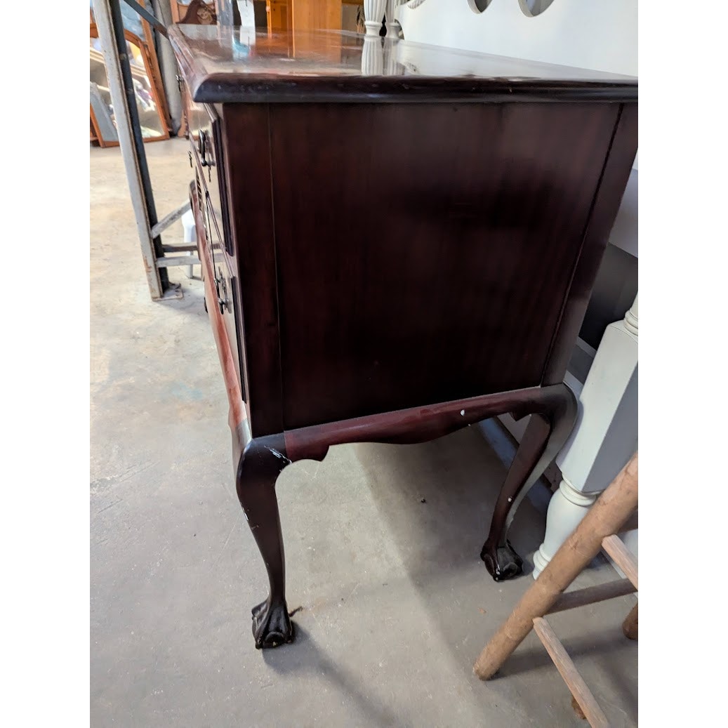 Secondhand Sandies: Federal Style Mahogany buffet Sideboard Petite Wood Queen Anne Legs