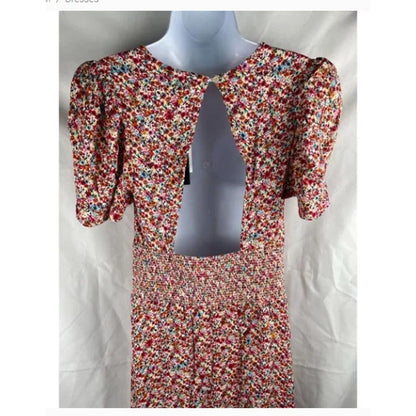 AFRM X NORDSTROM Jamie Print Floral Red Ditsy Dress size Extra Large XL MIDI new