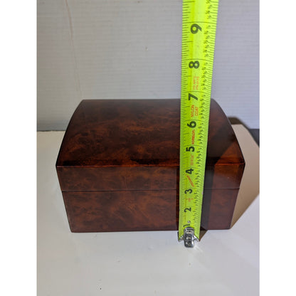 Breitling Luxury Burl Wood Watch Presentation Box High Gloss Timepiece Display