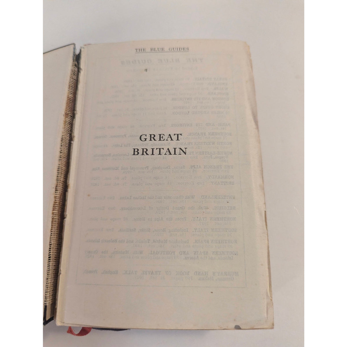 Antique 1930 The Blue Guides Great Britain Findlay Muirhead Travel Book Maps