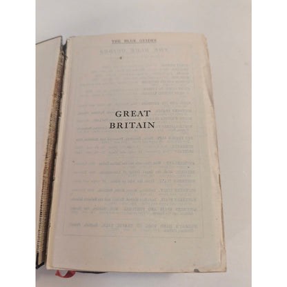 Antique 1930 The Blue Guides Great Britain Findlay Muirhead Travel Book Maps