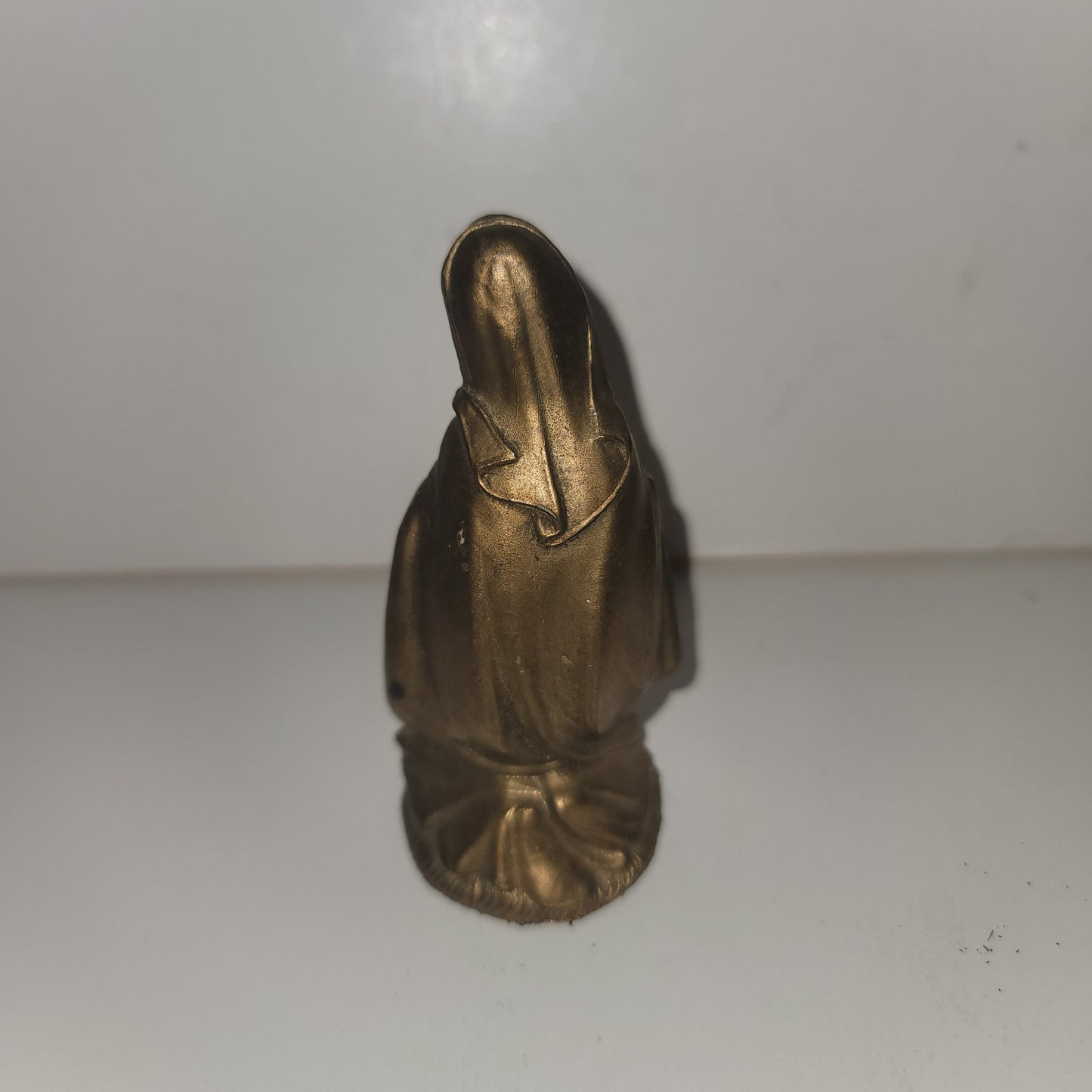 Depose Italy MARY  nativity bronze color figurine 3" Religious Praying