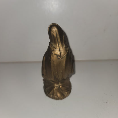 Depose Italy MARY  nativity bronze color figurine 3" Religious Praying