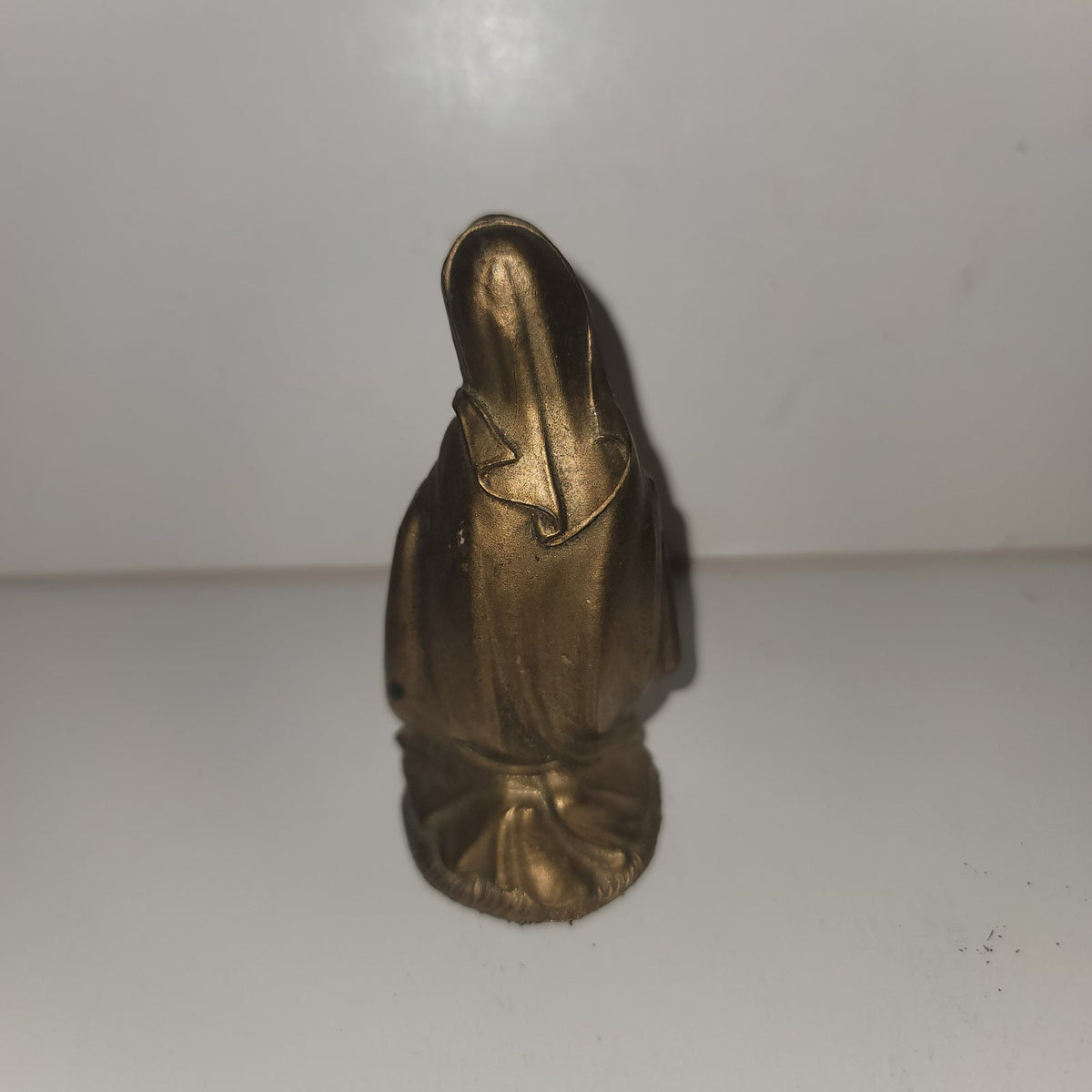Depose Italy MARY  nativity bronze color figurine 3" Religious Praying