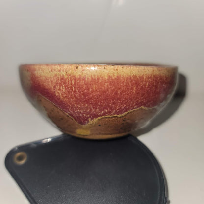 handmade Pottery mini bowl signed Dipping Sauce Condiment Small 3 1/4" Clay
