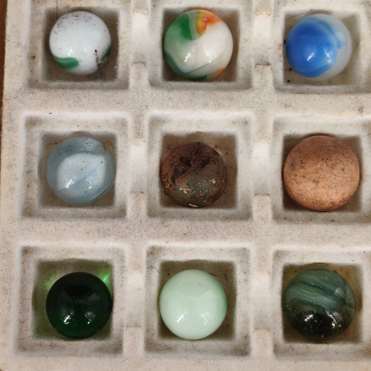 Vintage Glass Marbles Bulk Job Lot Collection 9/16" Player Size #L4 Mixed 36