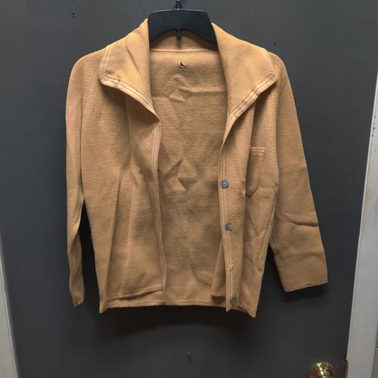 vINTAGE 1950 Cardigan button front Size Medium Camel color knit wear no tags