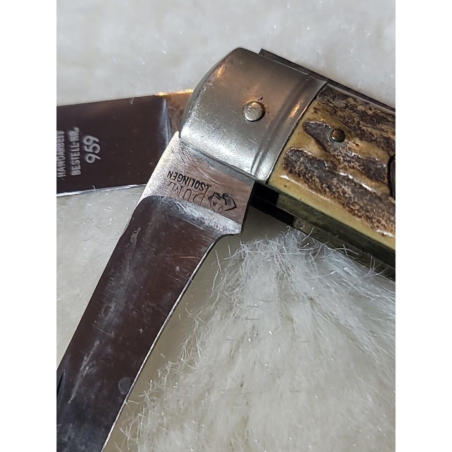 Vintage Puma 959 Jagdmesser Knife With Nice Stag Handle MULTIUSE TOOLS saw Blade