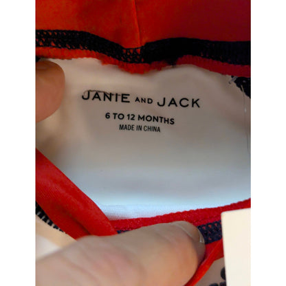Janie and Jack Baby Sailboat Raglan Swim Top Rashguard Size 6-12 Months NWT